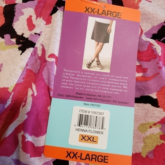 NWT Colorado Clothing Company Henna Flower Reversible Skirt size XXL, colorful - Picture 7 of 10